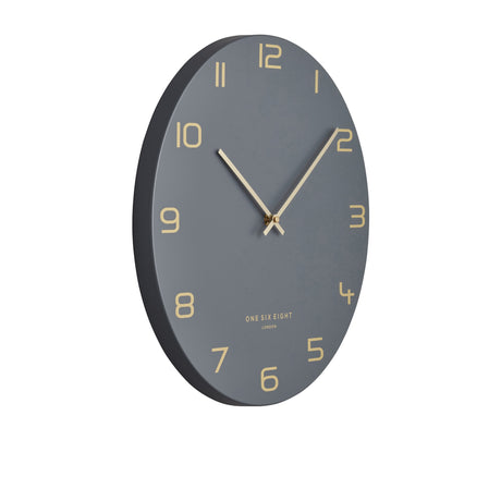 One Six Eight London Blake Silent Wall Clock 60cm Charcoal Grey - Image 02