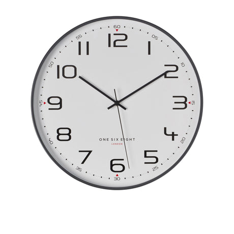 One Six Eight London Carmen Silent Wall Clock 30cm Cool Grey - Image 01