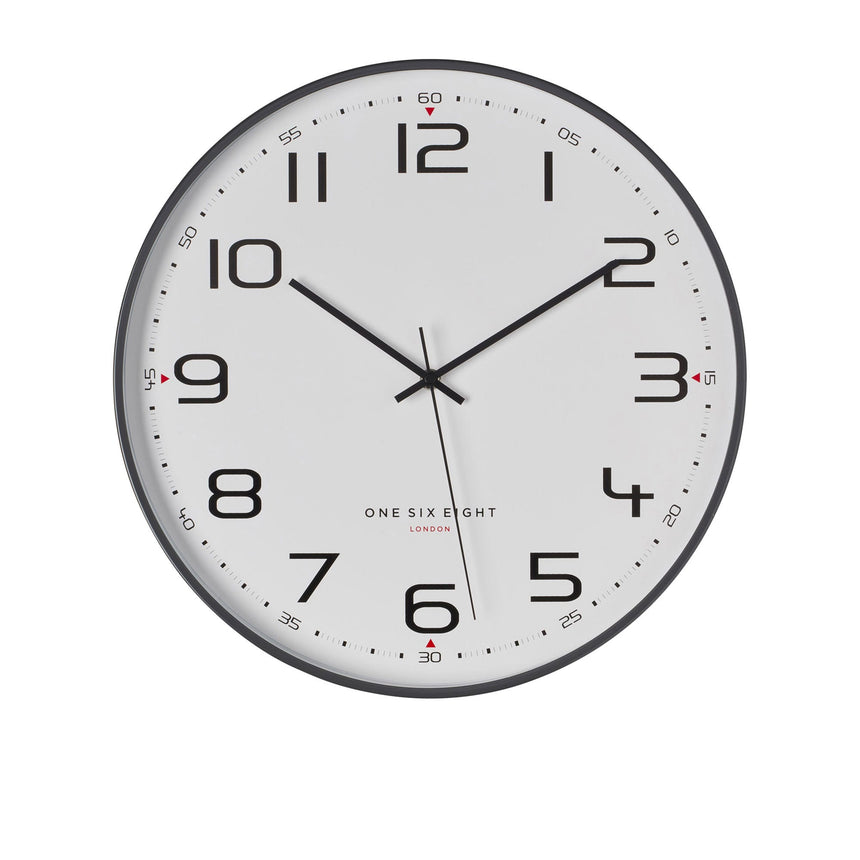 One Six Eight London Carmen Silent Wall Clock 30cm Cool Grey - Image 01