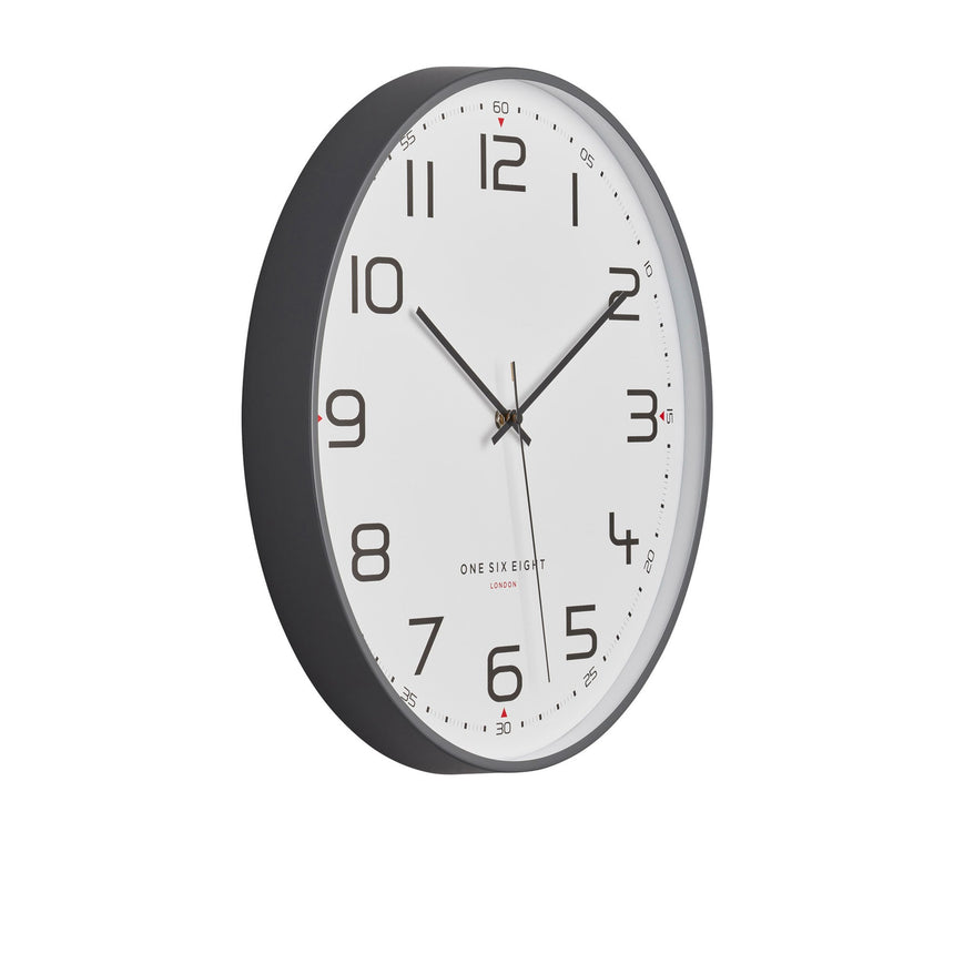 One Six Eight London Carmen Silent Wall Clock 30cm Cool Grey - Image 02