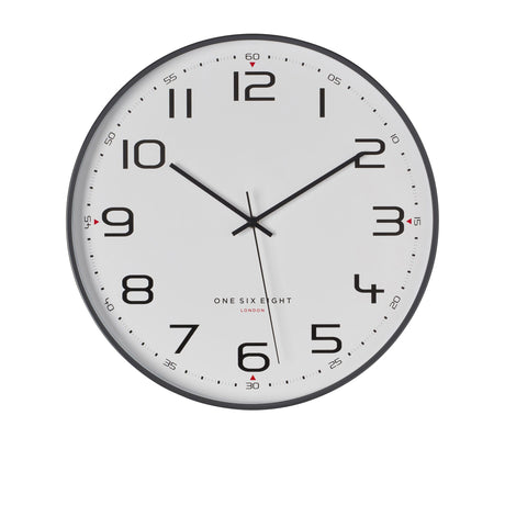 One Six Eight London Carmen Silent Wall Clock 40cm Cool Grey - Image 01