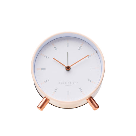 One Six Eight London Ellie Silent Alarm Clock Blush White - Image 01