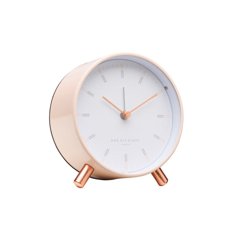 One Six Eight London Ellie Silent Alarm Clock Blush White - Image 02