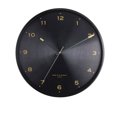 One Six Eight London Elsa Silent Wall Clock 40cm Black - Image 01