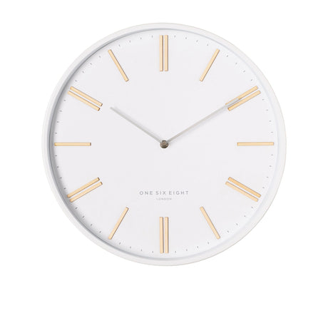 One Six Eight London Esme Silent Wall Clock 40cm White - Image 01