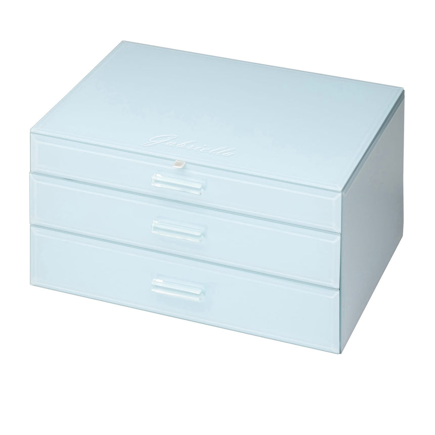 One Six Eight London Gabriella Jewellery Box XL Duck Egg Blue - Image 01