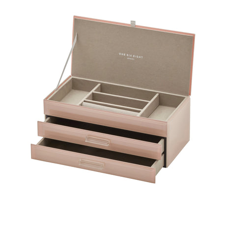 One Six Eight London Gabriella Jewellery Box 30cm Blush - Image 02