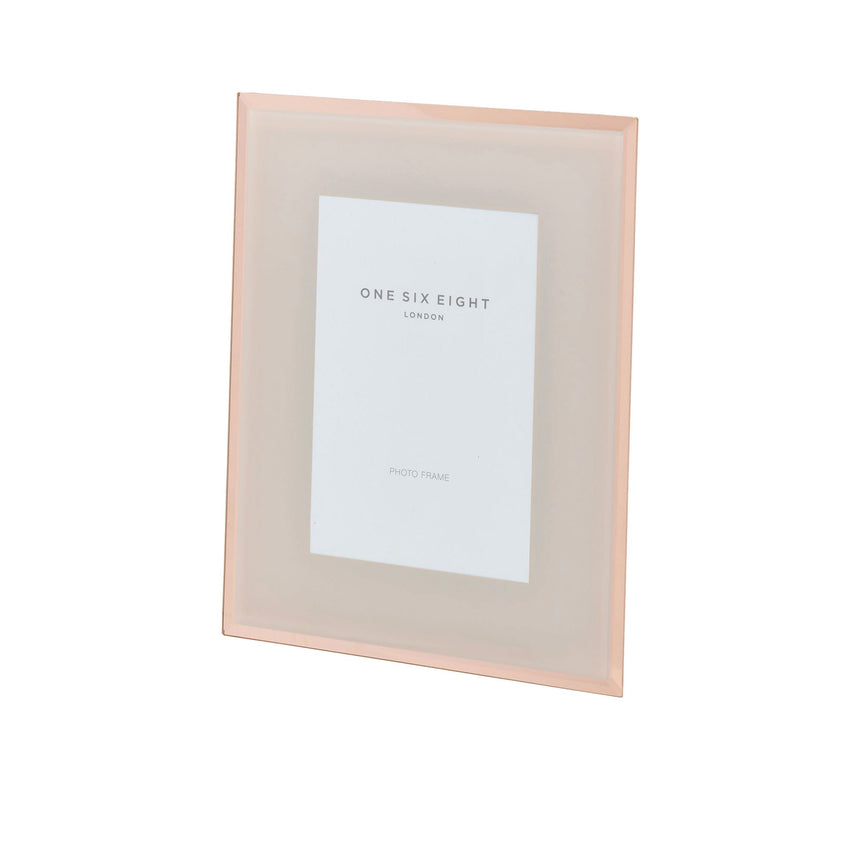 One Six Eight London Glass Photo Frame 18x23cm Blush - Image 01