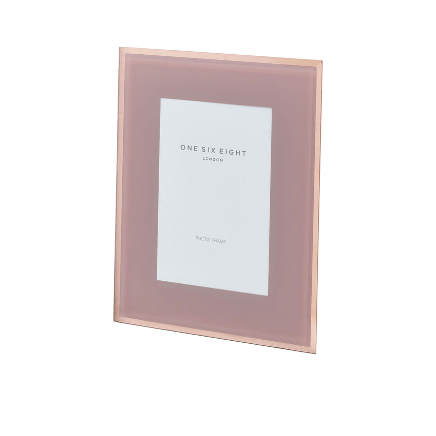 One Six Eight London Glass Photo Frame 18x23cm Dusty Rose - Image 01