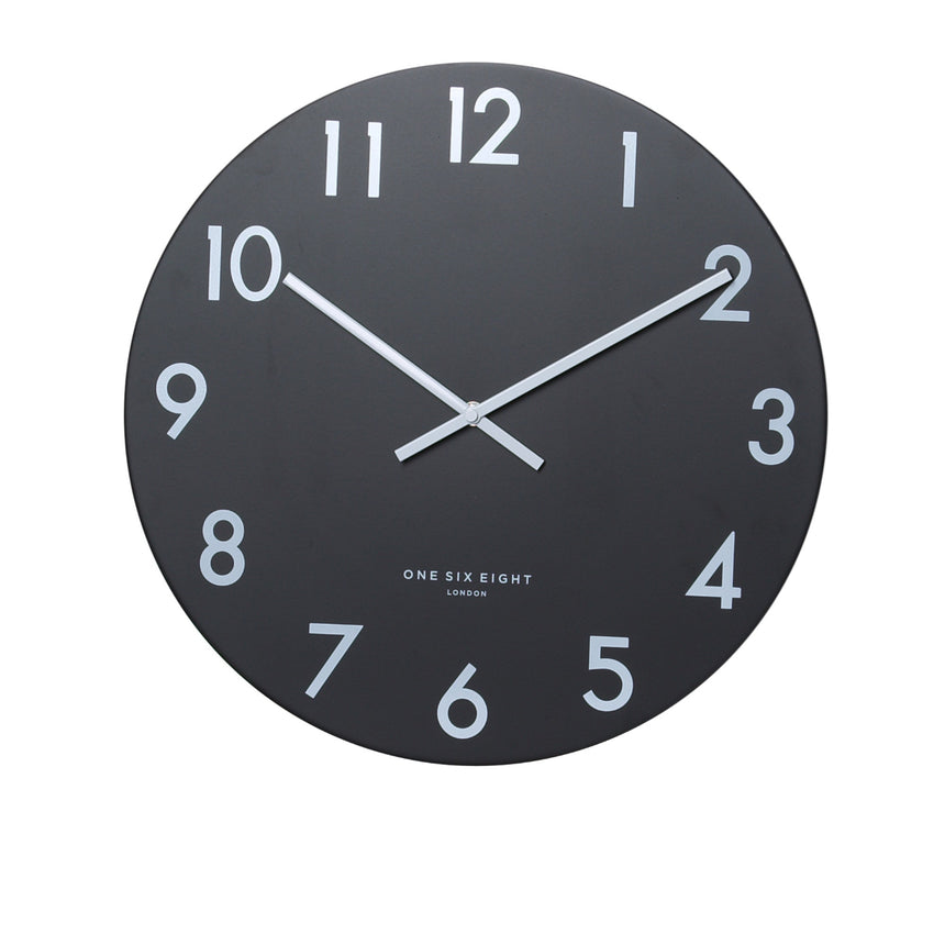 One Six Eight London Jackson Silent Wall Clock 30cm Black - Image 01