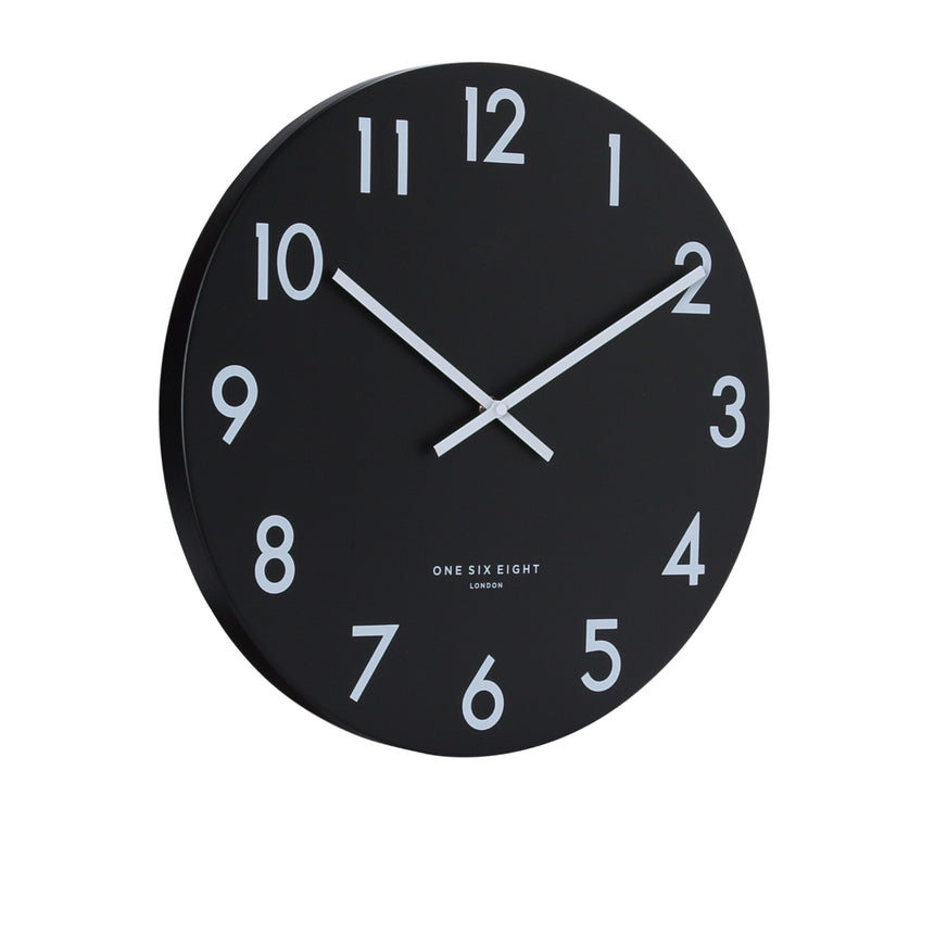 One Six Eight London Jackson Silent Wall Clock 30cm Black - Image 02