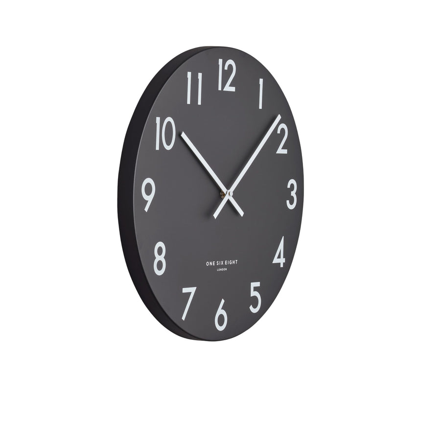 One Six Eight London Jackson Silent Wall Clock 40cm Black - Image 02