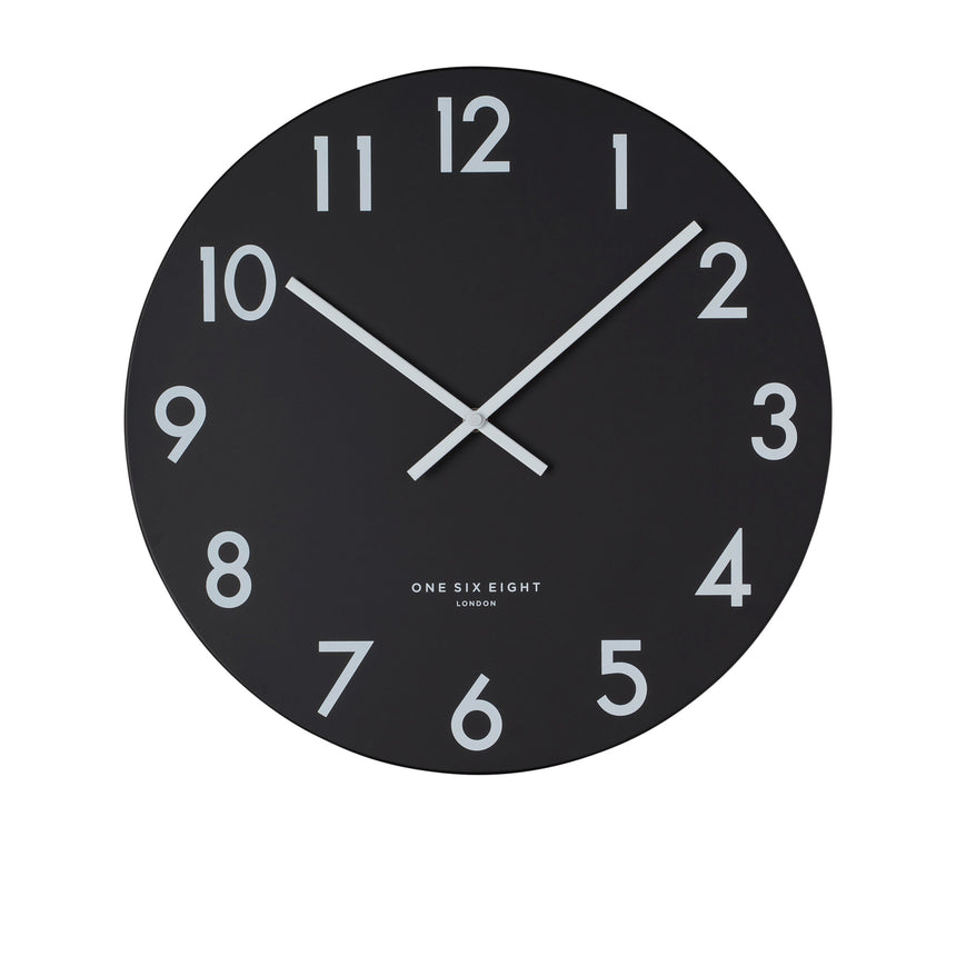 One Six Eight London Jackson Silent Wall Clock 60cm Black - Image 01