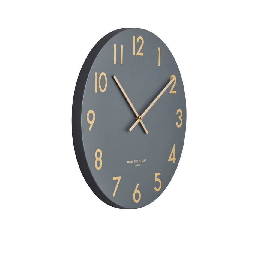 One Six Eight London Jones Silent Wall Clock 30cm Charcoal Grey - Image 02