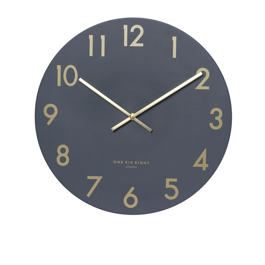 One Six Eight London Jones Silent Wall Clock 40cm Charcoal Grey - Image 01