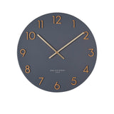 One Six Eight London Katelyn Metal Wall Clock 40cm Charcoal Grey - Image 01