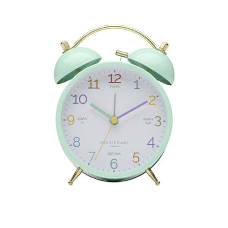 One Six Eight London Learn The Time Alarm Clock Green - Image 01