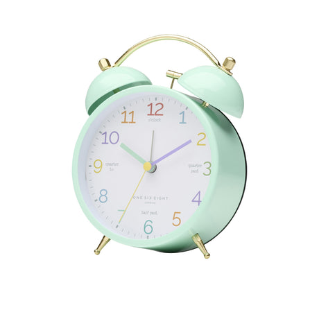 One Six Eight London Learn The Time Alarm Clock Green - Image 02