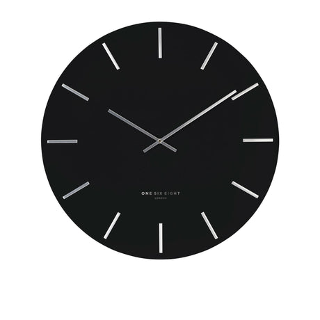 One Six Eight London Luca Silent Wall Clock 40cm Black - Image 01