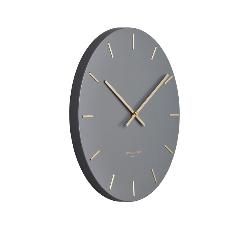 One Six Eight London Luca Silent Wall Clock 40cm Charcoal - Image 02