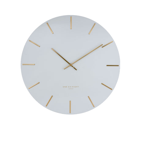 One Six Eight London Luca Silent Wall Clock 40cm White - Image 01