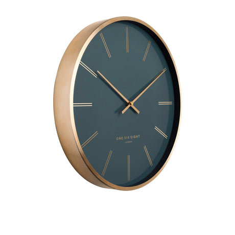 One Six Eight London Otto Silent Wall Clock 40cm Petrol Blue - Image 02