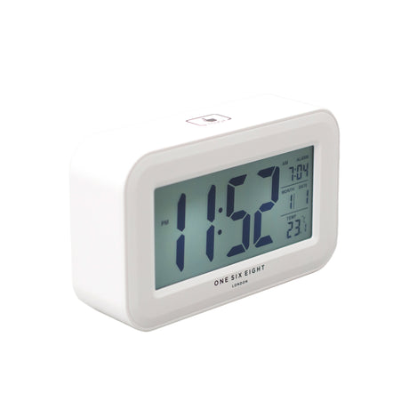 One Six Eight London Reilly Digital Alarm Clock White - Image 02