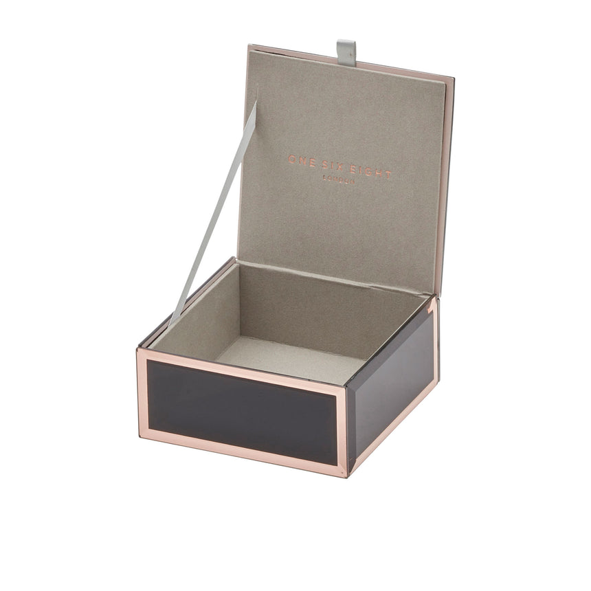 One Six Eight London Sara Jewellery Box 12cm Black - Image 02