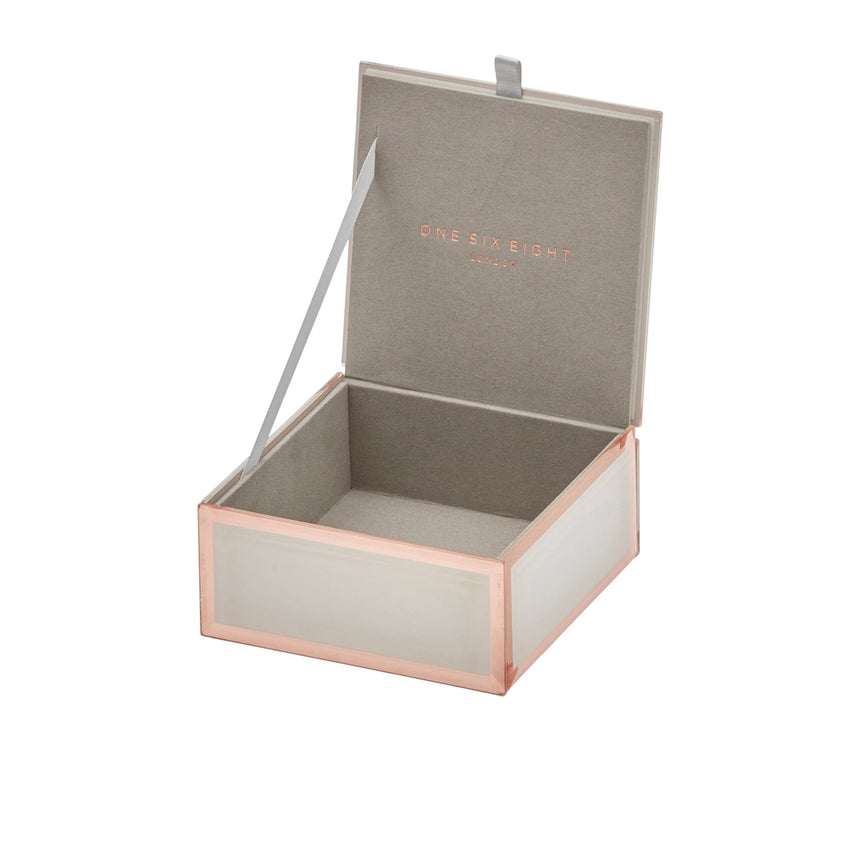 One Six Eight London Sara Jewellery Box 12cm White - Image 02