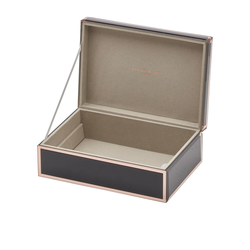 One Six Eight London Sara Jewellery Box 26cm Black - Image 04