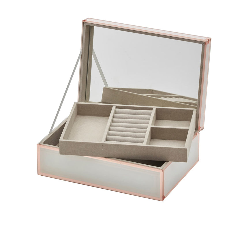 One Six Eight London Sara Jewellery Box 26cm White - Image 02