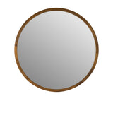 One Six Eight London Round Tina Wall Mirror 60cm Walnut - Image 01