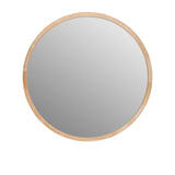 One Six Eight London Round Tina Wall Mirror 80cm Wood - Image 01