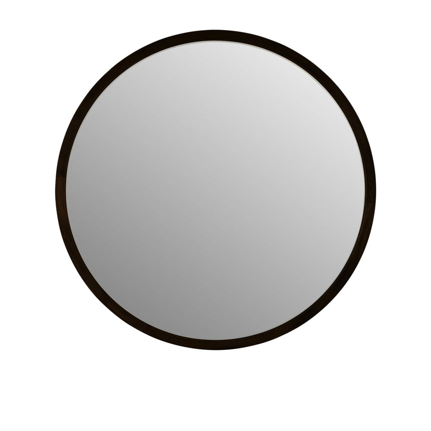 One Six Eight London Round Tina Wall Mirror 95cm Black - Image 01