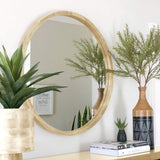 One Six Eight London Round Tina Wall Mirror 95cm Wood - Image 04