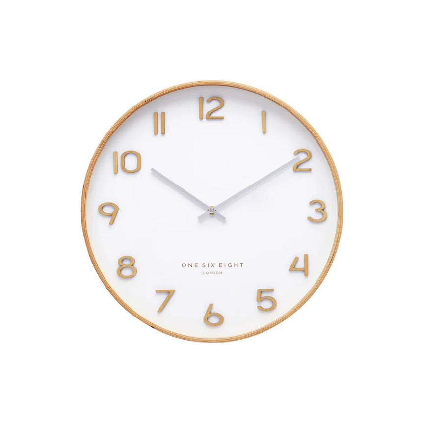 One Six Eight London Wallace Silent Wall Clock 41cm White - Image 01