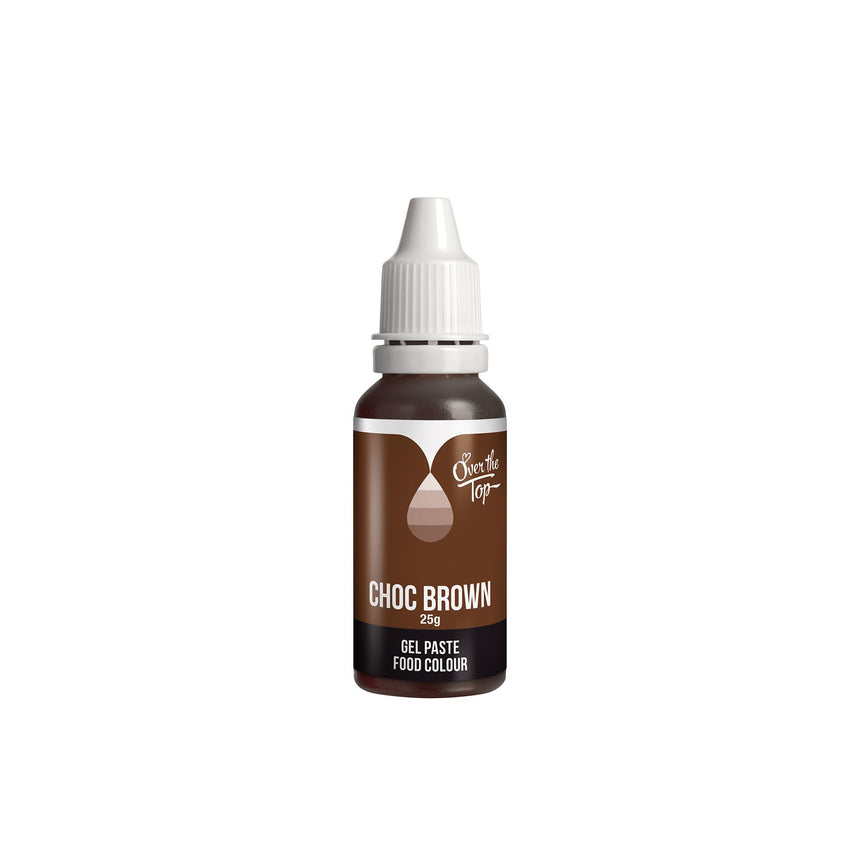 Over the Top Gel Food Colour 25ml Choc Brown - Image 01