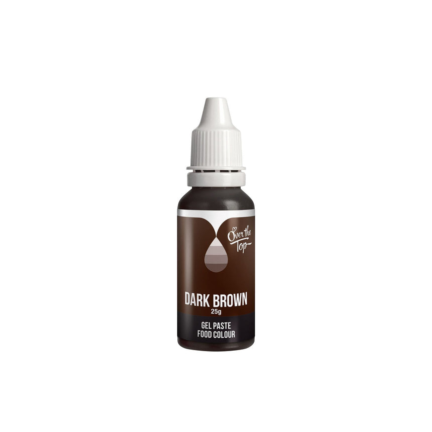 Over the Top Gel Food Colour 25ml Dark Choc - Image 01