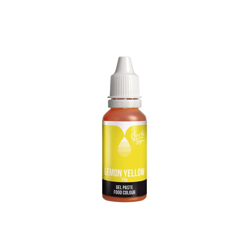 Over the Top Gel Food Colour 25ml Lemon Yellow - Image 01