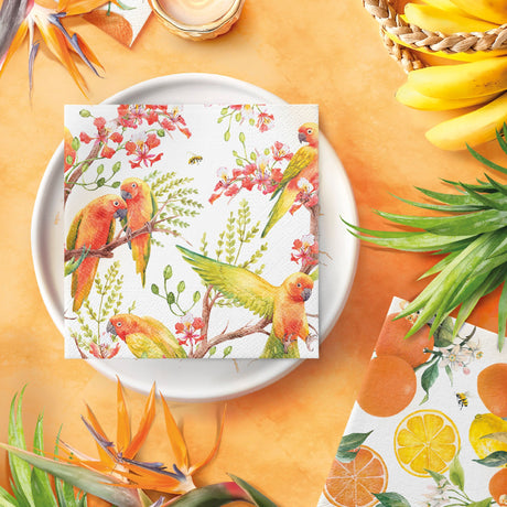 PAW Everyday 3ply Paper Napkin 20 Pack Citrus with Bees - Image 02