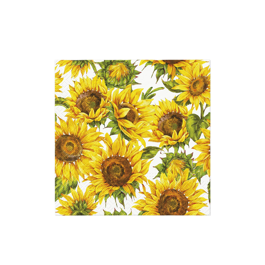 PAW Everyday 3ply Paper Napkin 20 Pack Dancing Sunflowers - Image 01