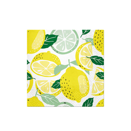 PAW Everyday 3ply Paper Napkin 20 Pack Tasty Lemons - Image 01