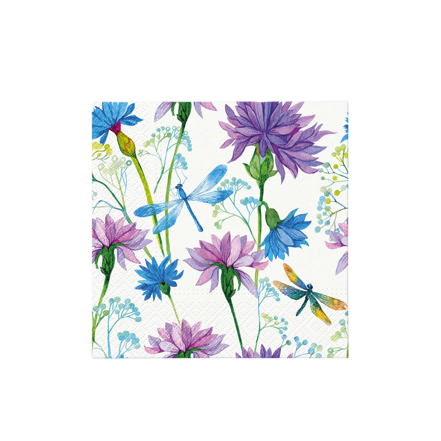 PAW Everyday 3ply Paper Napkin 20pk Flower with Dragonfly - Image 01