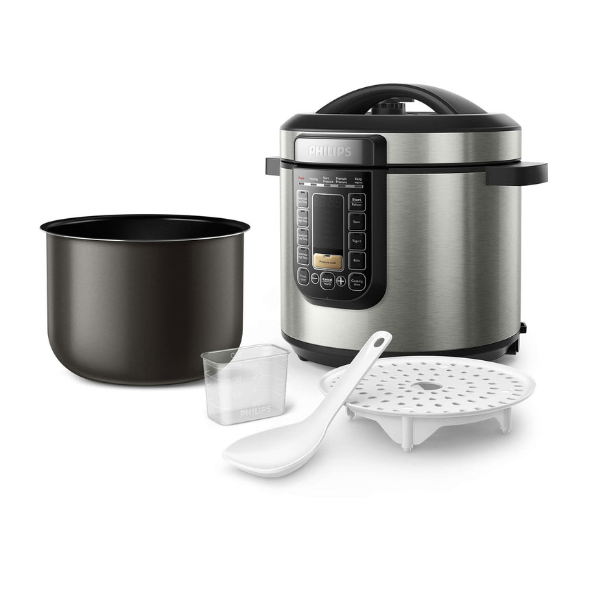 Philips Viva All-in-One Multicooker 6 Litre Metal Silver - Image 02