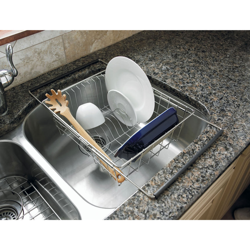 Polder Stainless Steel Expandable In-Sink Dish Rack 35cm - Image 02