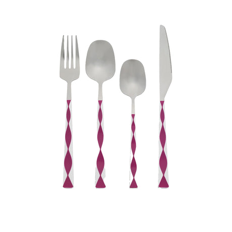 Porto Havana Cutlery Set 16pc Fuchsia - Image 01