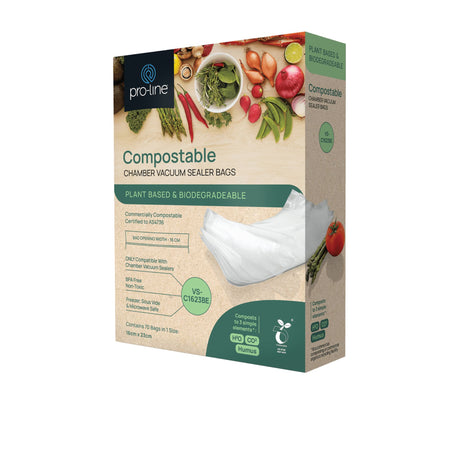 Pro-line Compostable Chamber Bags 16x23cm Pack of 70 - Image 01