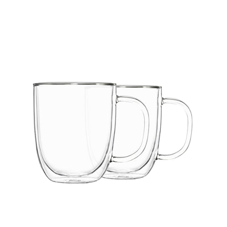 Pyrex Double Wall Glass Mug Twin Pack 250ml - Image 01