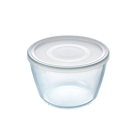 Pyrex Cook & Freeze Round Tall Glass Storage 1.6L White - Image 01