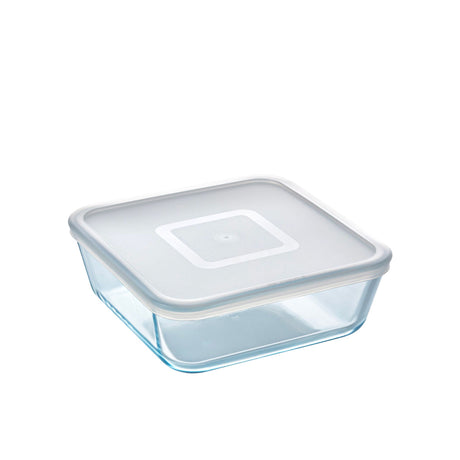 Pyrex Cook & Freeze Square Glass Storage 2L White - Image 01